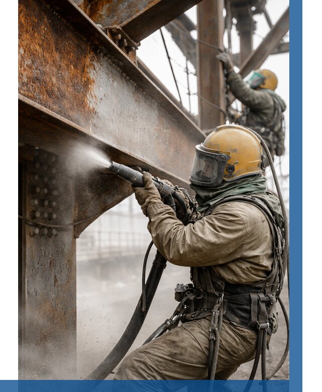 Пескоструйная очистка металлоконструкций в Раменском по 608 р. ВЫСОТНИК-Рмн