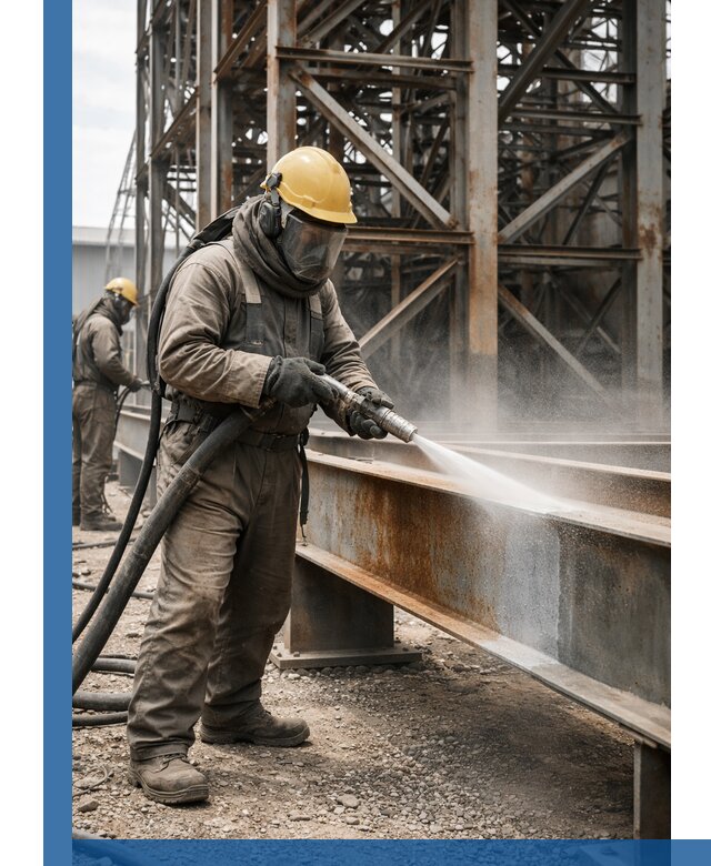 Пескоструйная очистка металлоконструкций в Раменском промышленная