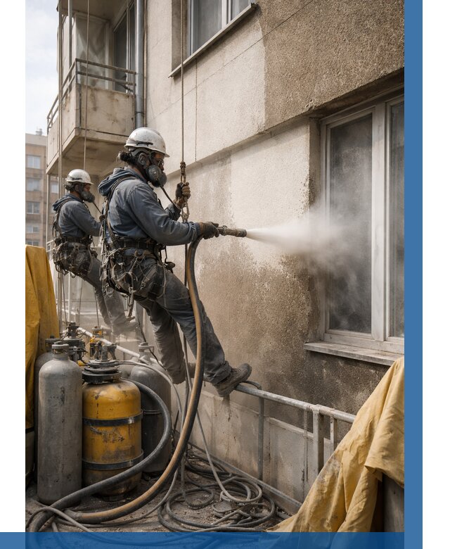 Пескоструйная очистка фасада в Раменском от 659 р. | ВЫСОТНИК-Рмн