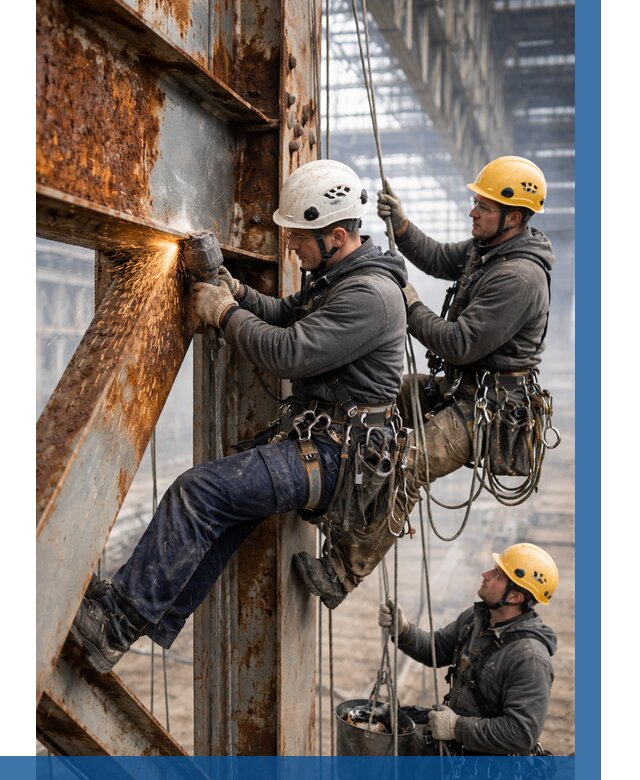 Зачистка металла от ржавчины в Раменском от 355 р. | ВЫСОТНИК-Рмн