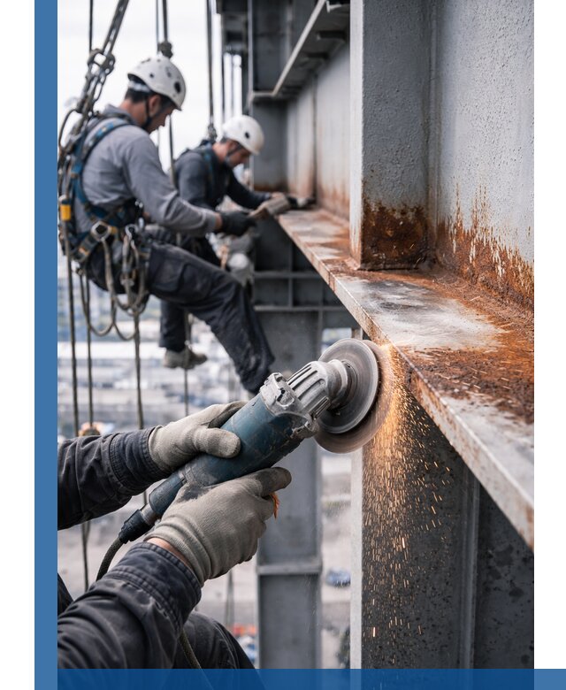 Зачистка металла от ржавчины и подготовка поверхностей в Раменском