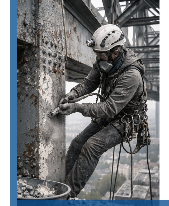 Удаление старой краски с металлических конструкций в Раменском