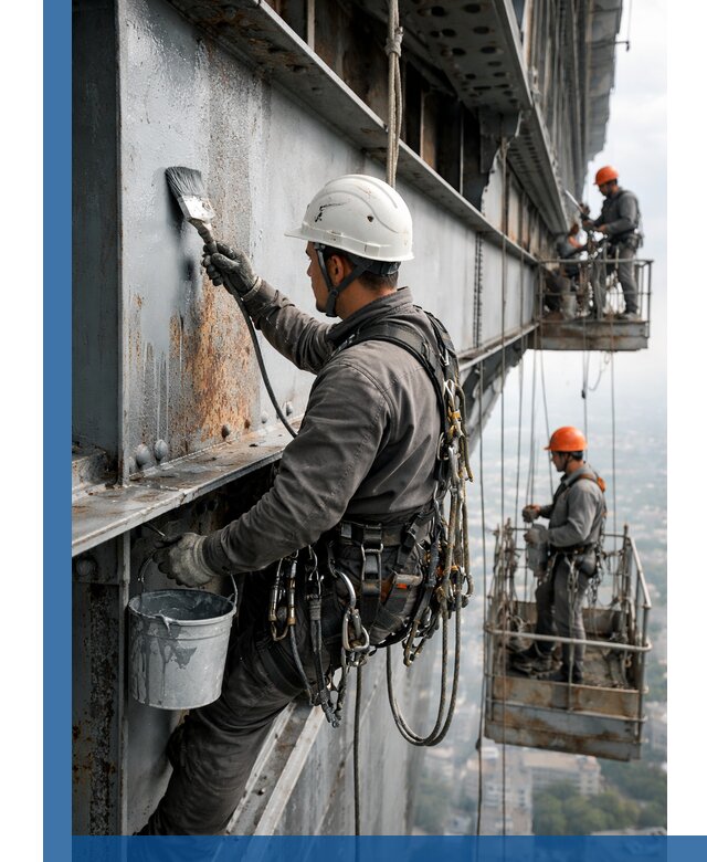 Покраска металлоконструкций на высоте в Раменском профессионально