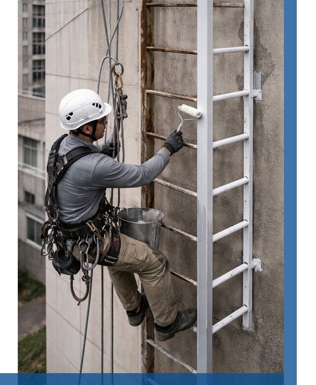 Покраска пожарных лестниц в Раменском от 4563 р. | ВЫСОТНИК-Рмн