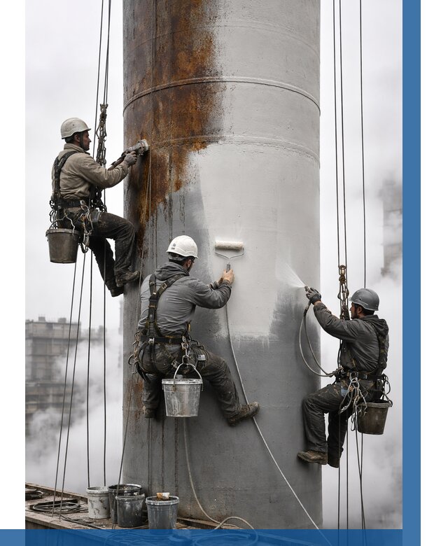 Покраска дымовых труб в Раменском от 8618 р. | ВЫСОТНИК-Рмн