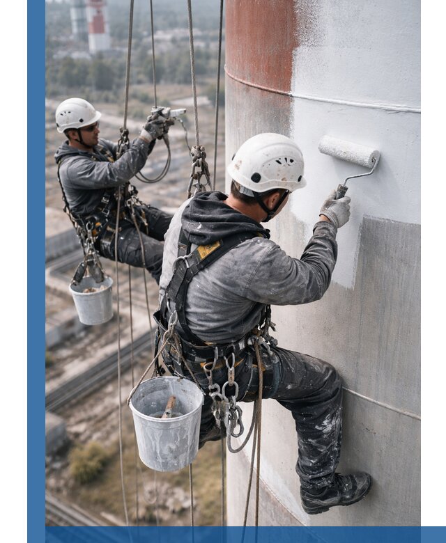 Покраска дымовых труб в Раменском: антикоррозийная защита и восстановление
