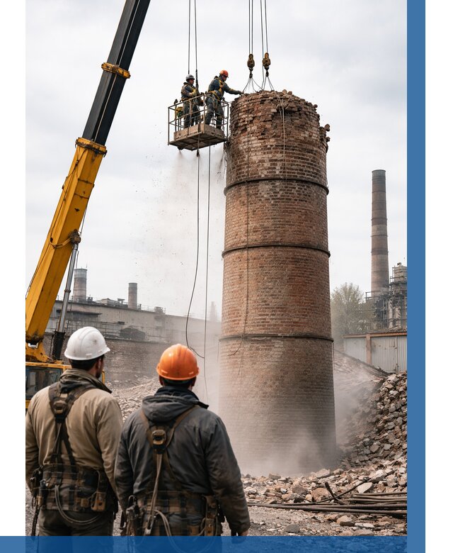 Демонтаж дымовой трубы в Раменском от 91251 р. | ВЫСОТНИК-Рмн, смета