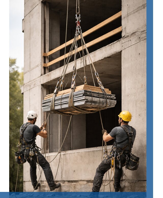 Подъем материала на этаж веревками в Раменском от 1521 р. | ВЫСОТНИК-Рмн