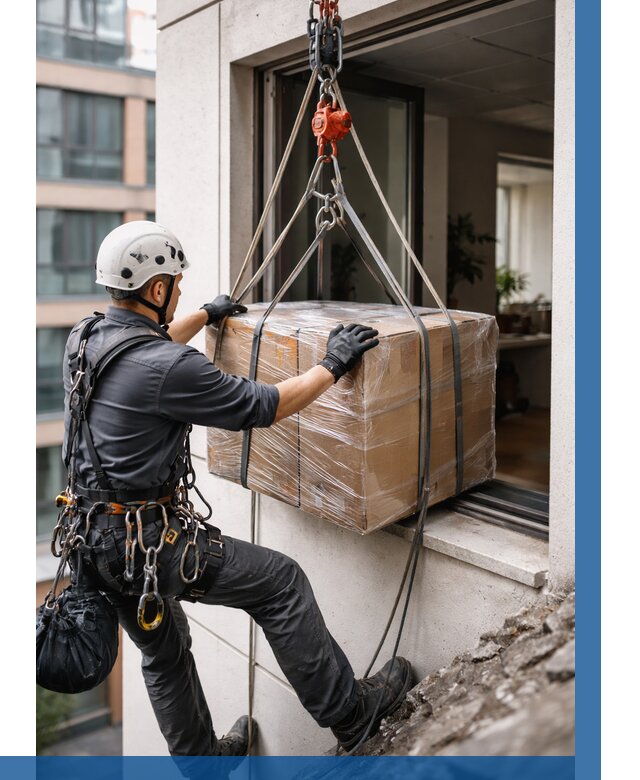 Подъем груза через окно в Раменском от 4563 р. | ВЫСОТНИК-Рмн