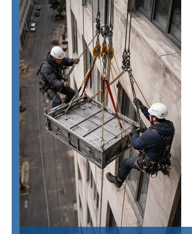 Спуск и подъем грузов по фасаду в Раменском для зданий