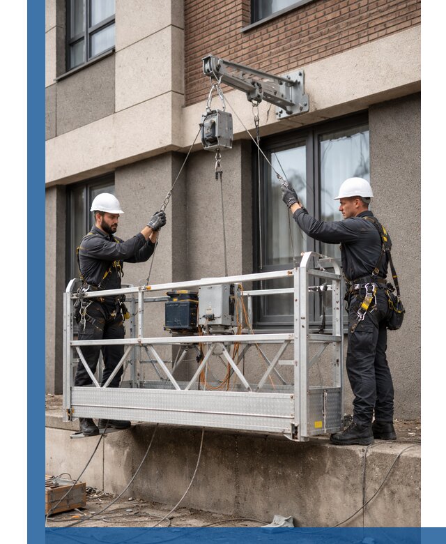 Монтаж и подъем фасадной люльки в Раменском с гарантией безопасности