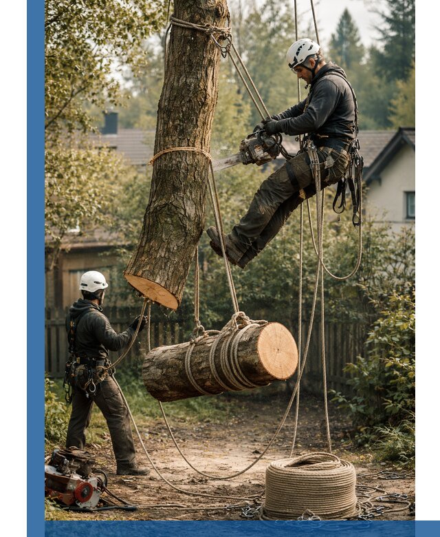 Валка деревьев частями в Раменском, безопасно и аккуратно