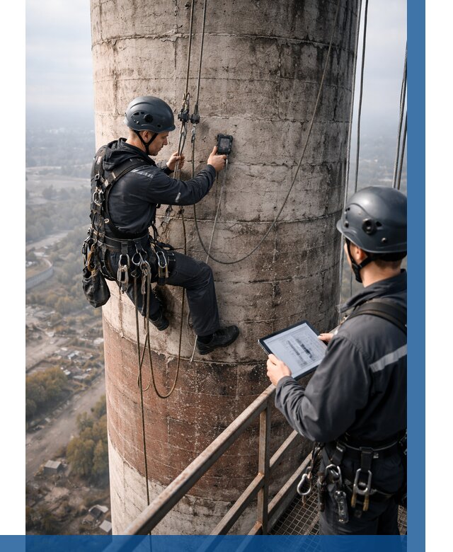 Обследование дымовой трубы в Раменском от 8111 р. | ВЫСОТНИК-Рмн