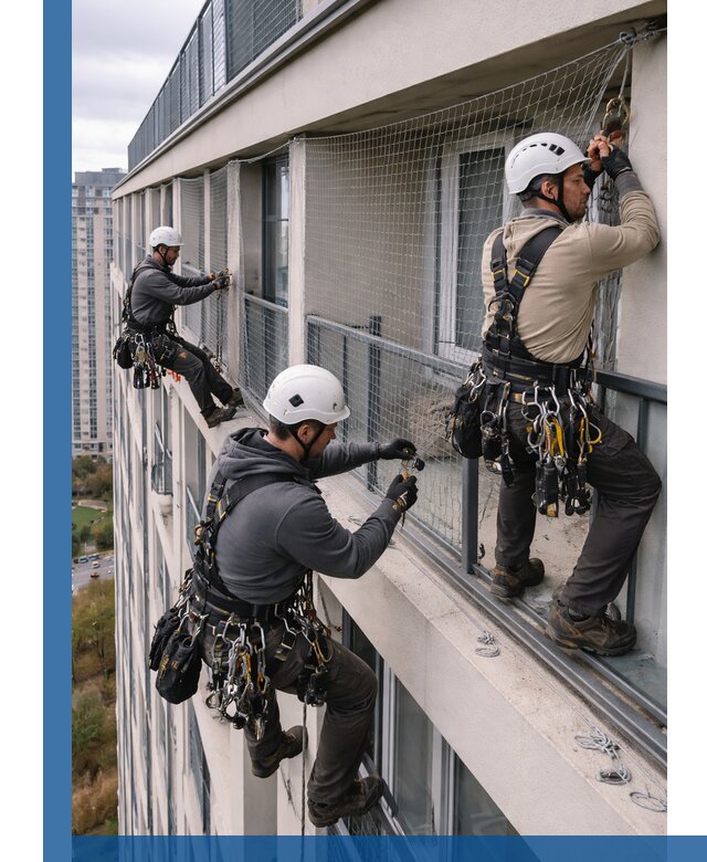 Профессиональный монтаж защитной сетки от птиц в Раменском